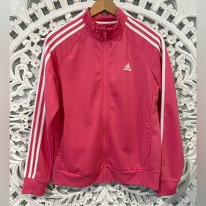 adidas Pink Three-Stripe Track Jacket